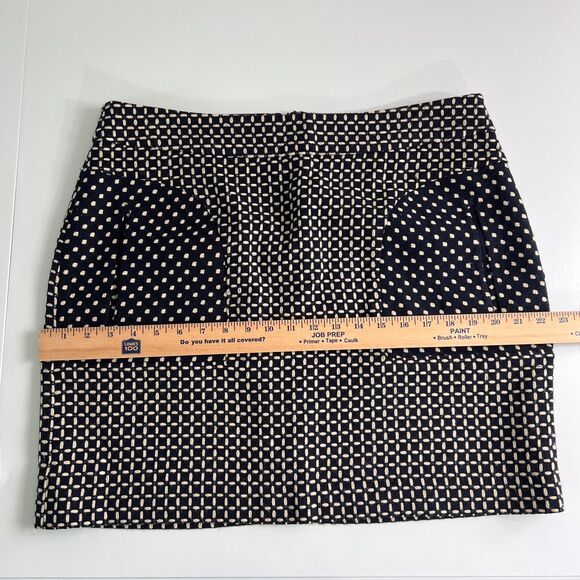 Worthington Women's Modern Fit Skirt Textured Navy Tan Size 14 - Picture 8 of 10